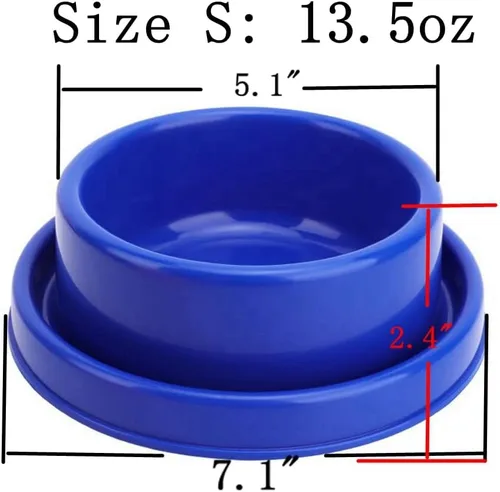 Miniatura 2 de Ants Away - Cuenco redondo para perros y gatos, comedero para animales pequeños, sin derrames, color amarillo, S