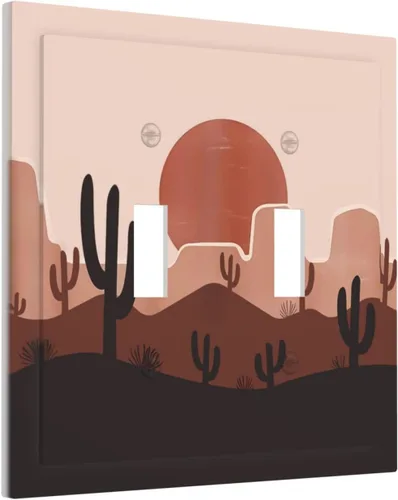 Miniatura 52 de Placa de pared de 1 cuadrilla, diseño de playa, océano, amanecer, mar, atardecer, cubierta de interruptor de luz en blanco, decorativo, sin