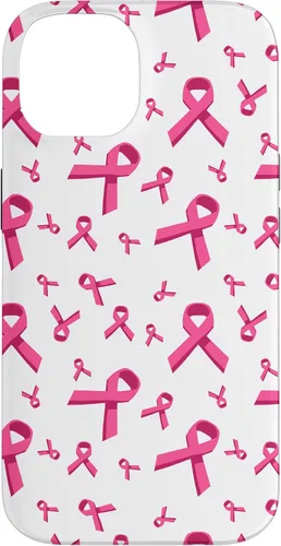 Miniatura 4 de iPhone 13 patrón de cinta rosa concientización del cáncer de mama mujeres caso de apoyo