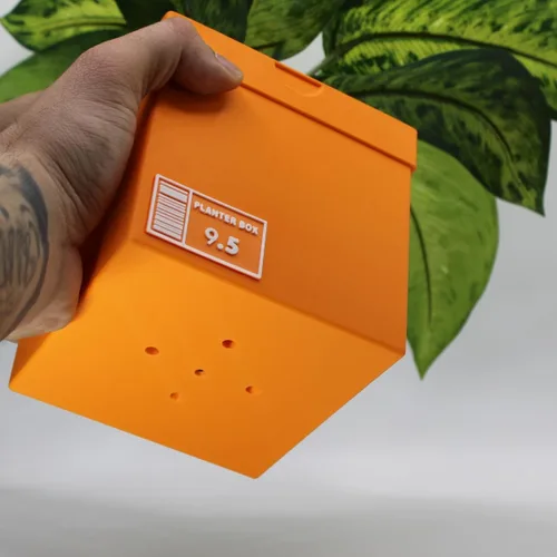 Miniatura 2 de Maceta de Caja de Zapatillas Deportivas Impresa en 3D - Decoración de Caja de Zapatillas Deportivas Naranja - Maceta para Plantas