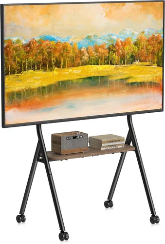 Miniatura 13 de XINLEI Soporte de TV móvil con ruedas para la mayoría de televisores de pantallas planas/curvas de 21 a 60 pulgadas, carrito de TV rodante de altura