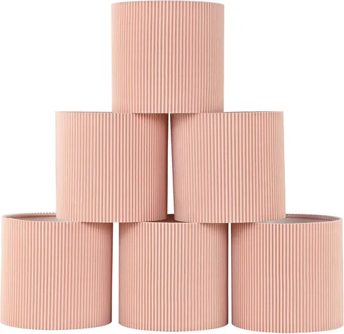 Miniatura 13 de KETTE - Pantallas de lámpara de tela plisada con clip para lámpara de mesa, araña, pared, juego de 2, tambor pequeño, 5.4"×5.4"×H5.2", tela TC