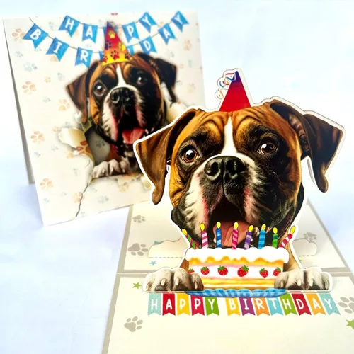 Miniatura 58 de Tarjeta de cumpleaños de perro Beagle 3D emergente – Felicitación de feliz cumpleaños para los amantes de los perros – Tarjeta desplegable