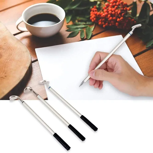 Miniatura 5 de Juego de mini bolígrafo de golf en caja de regalo para golfistas, decoración de escritorio, suministros escolares y accesorios de golf
