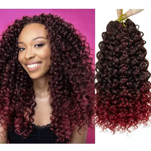Miniatura 8 de 8 Paquetes de Cabello Rizado con Ganchillo GoGo, Cabello Rizado con Ganchillo para Mujeres Negras, Trenzado de Onda Profunda, Cabello Sintético