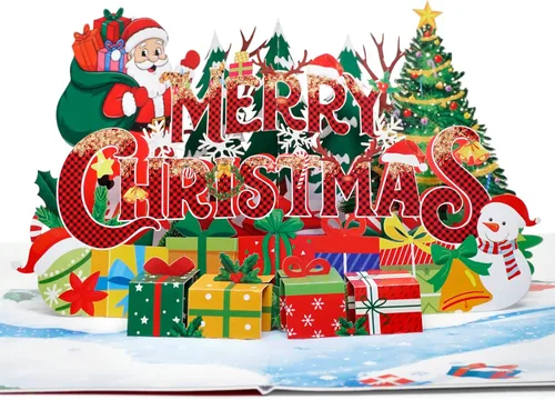 Miniatura 9 de CUTPOPUP Tarjeta de Navidad Pop Up, 3D Navidad, Feliz Navidad, Año Nuevo, Tarjetas de felicitación de vacaciones, Regalo (Pingüino Helado)