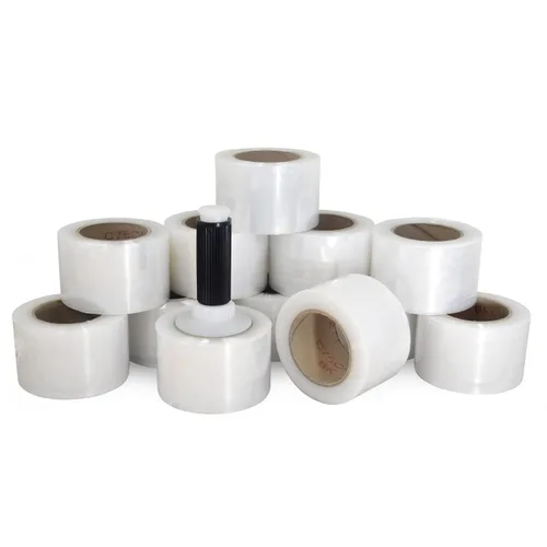 Miniatura 15 de IDL Packaging Mini rollo elástico de 3 pulgadas, 700 pies, calibre 120 (paquete de 2) con un mango de plástico incluido – Envoltura de plástico
