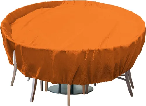 Miniatura 10 de Fundas para muebles de patio, impermeables, resistentes a los rayos UV, resistentes a los rayos UV, para exteriores, mesa redonda y rectangular