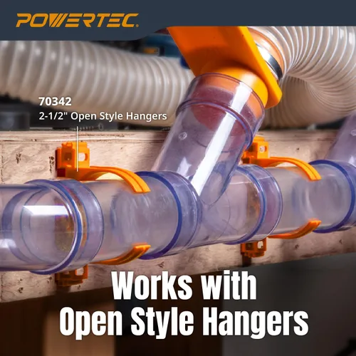 Miniatura 5 de POWERTEC Tubo de PVC transparente de 2-1/2 x 36 pulgadas de largo, 1 tubo de plástico rígido, tubo redondo compatible con accesorio de recolección