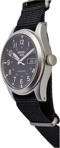 Miniatura 2 de Seiko 5 deportes automático negro nylon reloj para hombre SRPG37K1