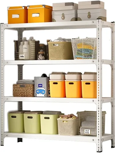 Shelves 4-Tier Storage Shelves - Adjustable Metal Standing Shelf Units, Heavy Duty Utility Rack, for Garage Warehouse Basement (Color : A, Size :
