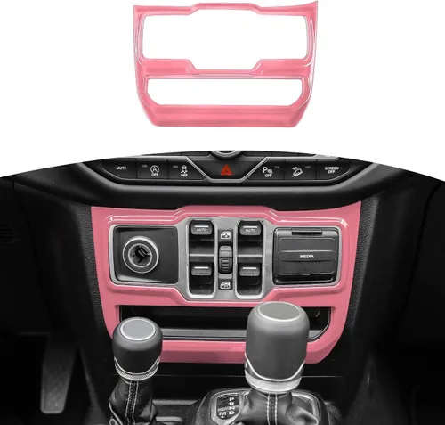 Miniatura 16 de RT-TCZ Cubierta de panel de interruptor de ventana para Jeep JL JLU Gladiator JT 2018-2024 Baby Blue Accesorios interiores