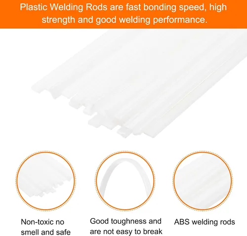 Miniatura 3 de MECCANIXITY 20 varillas de soldadura de plástico de 8 pulgadas, tiras de soldadura ABS, varillas de soldadura para soldador de plástico, parachoques
