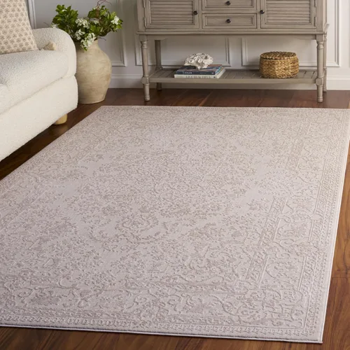 Miniatura 50 de SAFAVIEH Alfombra de área de 9x12 pies - Colección Reflection - Grande - Beige y crema, no desprende pelusa y es fácil de limpiar, ideal para sala