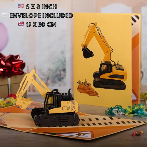 Miniatura 2 de DEVINE - Tarjeta emergente con sobre (8 x 6 pulgadas), tarjeta de cumpleaños 3D para niños, nieto, tarjetas de felicitación desplegables, tarjetas