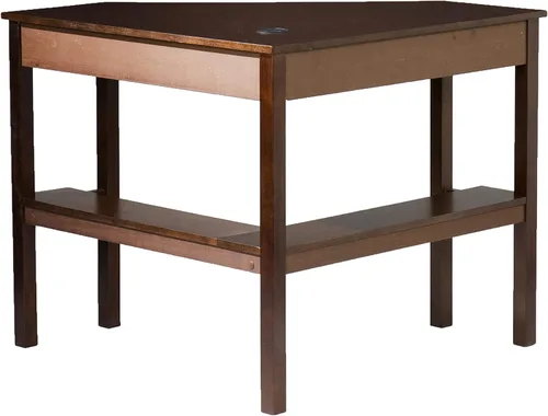 Miniatura 6 de SEI Furniture - Escritorio esquinero para computadora Wardboro - Espresso - Diseño de transición, acabado marrón - Ideal para oficina en casa