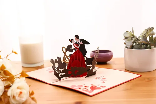 Miniatura 3 de Liif Tarjeta de felicitación 3D para el día de San Valentín, aniversario, compromiso, boda, felicitaciones, pensando en ti, gracias, tarjetas