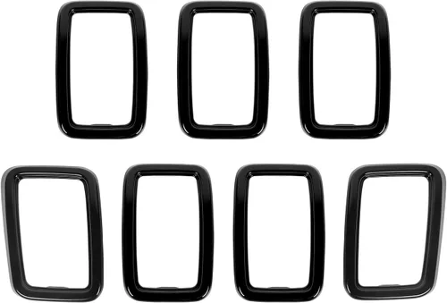 Miniatura 6 de RT-TCZ 7 piezas de insertos de malla para parrilla delantera, kit de insertos de cubiertas de anillos para Jeep Grand Cherokee 2017 2018 2019 2020