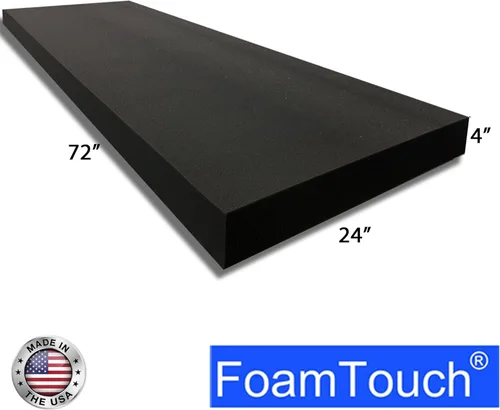 Miniatura 2 de FoamTouch Espuma de Alta Densidad Gris de 4 pulgadas de grosor x 24 pulgadas de ancho x 72 pulgadas de largo, ideal para acolchado de espuma, Carbón