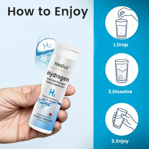 Miniatura 4 de Tabletas de agua de hidrógeno de 12 PPM – Tabletas moleculares de H₂ con magnesio H2 TAB Soporte antioxidante para energía, salud celular