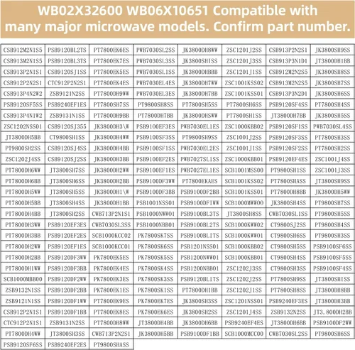 Miniatura 3 de Anillo giratorio de microondas mejorado, se adapta a modelos que utilizan la parte WB02X32600 / WB06X10651, repuesto de soporte de bandeja de vidrio