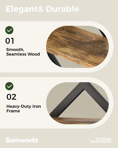 Miniatura 5 de Bamworld Estantes flotantes para macetas de pared para plantas de interior, estantes colgantes, soporte para plantas, decoración de pared, soporte