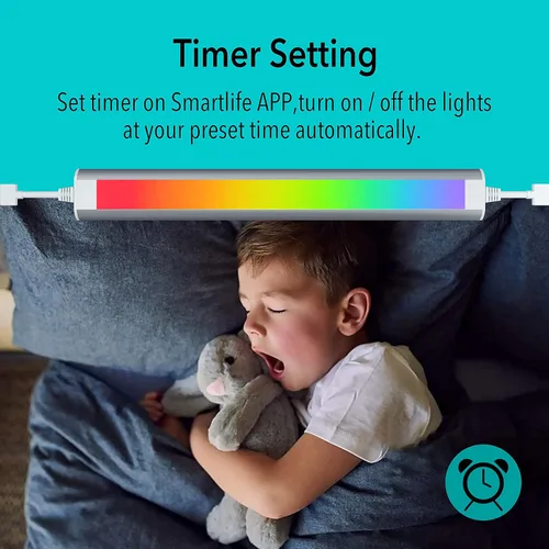 Miniatura 7 de Iluminación inteligente para debajo del gabinete, tira de luces LED blancas y multicolor, regulables, funciona con Alexa, Google Home, aplicación