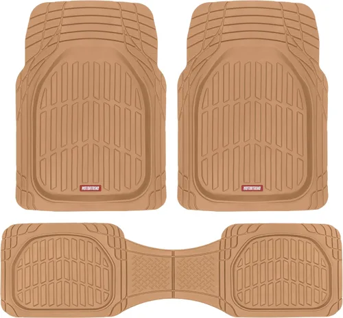 Miniatura 12 de Motor Trend -2 alfombrillas delanteras para el piso del automóvil- Forros de contorno FlexTough negros - Alfombrillas de goma resistentes