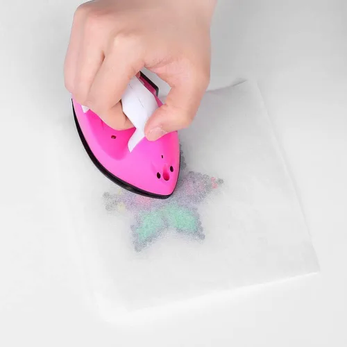 Miniatura 2 de 50 piezas de papel de planchar de cuentas fusibles, papel de planchado cuadrado transparente para termoestabilidad, accesorios de cuentas fusibles