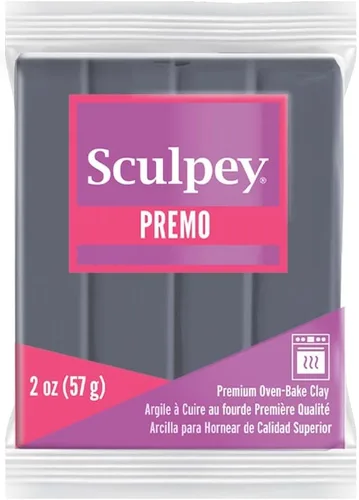 Miniatura 2 de Sculpey Premo™ Arcilla polimérica para horno, Gris Pizarra, No tóxica, barra de 2 oz. Ideal para hacer joyas, decoraciones navideñas, DIY, proyectos