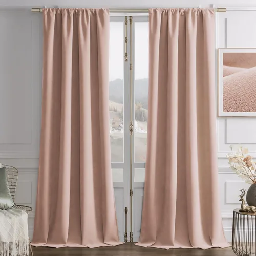 Miniatura 27 de Joydeco - Cortinas opacas 100% azul rey, 84 pulgadas, 2 paneles, cortinas de terciopelo azul rey de lujo para dormitorio y sala de estar, cortinas