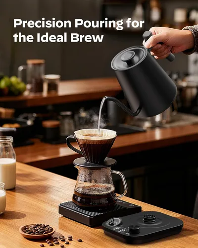 Miniatura 4 de Silonn Hervidor de cuello de cisne, hervidor eléctrico con control preciso de temperatura de ±1 °F, café pour-over, mantiene 212 °F por 4 horas