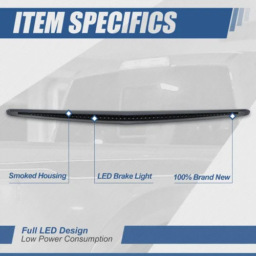 Miniatura 2 de Auto Dynasty Carcasa LED Completa Tintada para Faro Trasero Central Montado en Altura 3ª Luz de Freno de Cola Compatible con Cadillac DTS 06-11