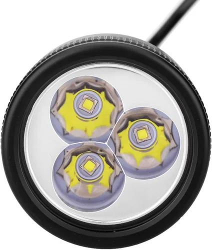 Miniatura 3 de SecurityIng DF05 3000LM - Luz de buceo con bote primario, 3 LED de buceo, linterna subacuática de 492 pies/492.1 ft con cable de 6.6 ft para buceo