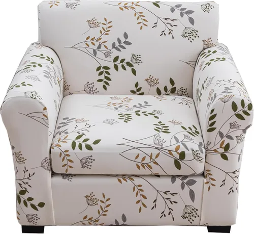 Miniatura 42 de CRFATOP Fundas elásticas para sillón de 2 plazas suaves con diseño floral para perros, fundas elásticas para sillón de 1 plaza, fundas lavables