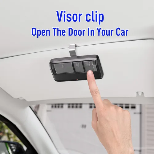 Miniatura 5 de Control remoto universal para puerta de garaje con clip para visera, para abridores de puerta LiftMaster/Chamberlain/Craftsman, adecuado para Negro