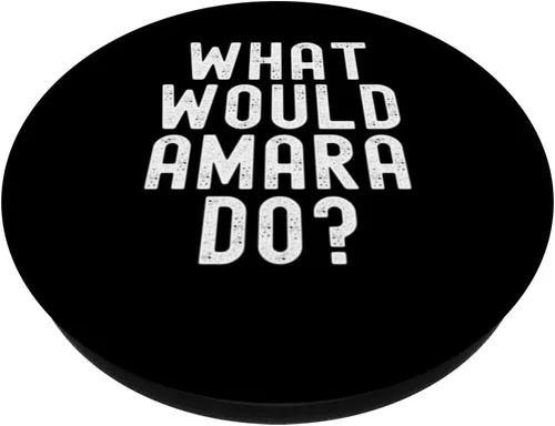 Miniatura 2 de ¿Qué haría Amara? PopSockets con nombre personalizado sarcástico divertido PopGrip intercambiable