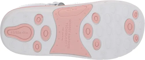Miniatura 4 de Stride Rite Tenis unisex SRT Nell para niños, Blanco, 4 Wide Toddler