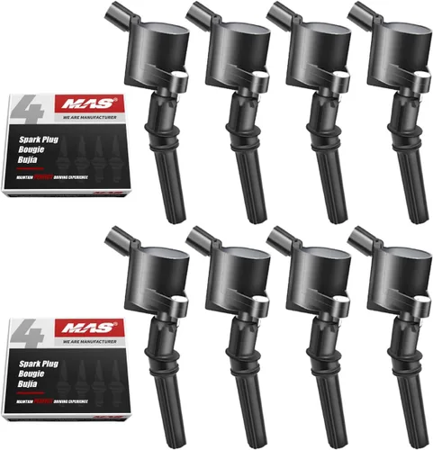 MAS Bobina de encendido DG508 y bujía SP479 AGSF22WM compatible con Ford 5.4L 4.6L V8 Crown Victoria Expedition F150 F250 Mustang Lincoln Mercury