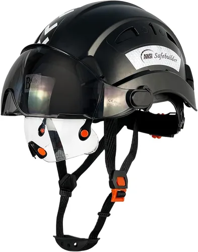 Miniatura 16 de SAFEBUILDER Casco de seguridad industrial con visera Casco duro ABS con visera Ventilación ajustable Casco de construcción Protección para la cabeza