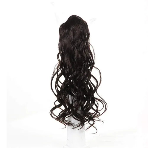 Miniatura 3 de Extensión de cola de caballo de pelo humano 3.53 oz Clip en cuerpo ondulado Ponytail postizo Envoltura alrededor de una pieza Wiglet por Remeehi 16