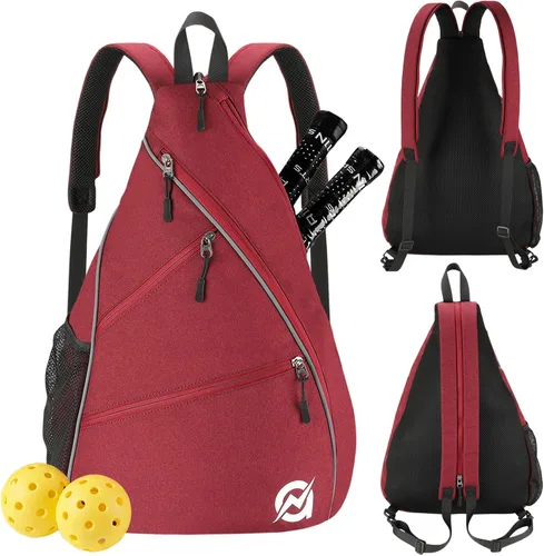 Miniatura 8 de A11N SPORTS Bolsa de Pickleball, Bandolera Reversible con Correa Cruzada/Mochila para Mujeres y Hombres
