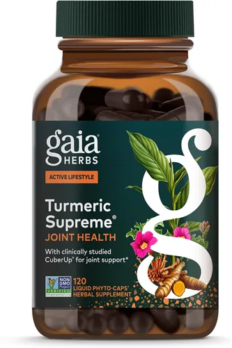 Miniatura 10 de Gaia Herbs Turmeric Supreme Joint Health - Suplemento de apoyo articular con pepino, quercetina, pimienta negra, raíz de jengibre, curcuminoides
