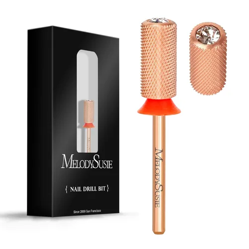 Miniatura 16 de MelodySusie Brocas de uñas de seguridad, brocas de carburo de 2,38 mm de barril grande y parte superior redonda y suave, adecuadas para manicura