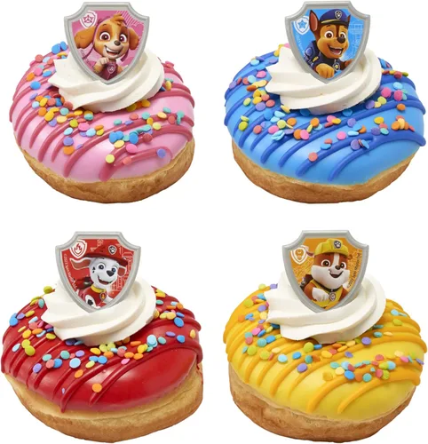 Miniatura 10 de DecoPac Paw Patrol Reporting For Duty Anillos, Decoraciones de cupcakes con Chase, Marshall, Skye y Rubble - Paquete de 24