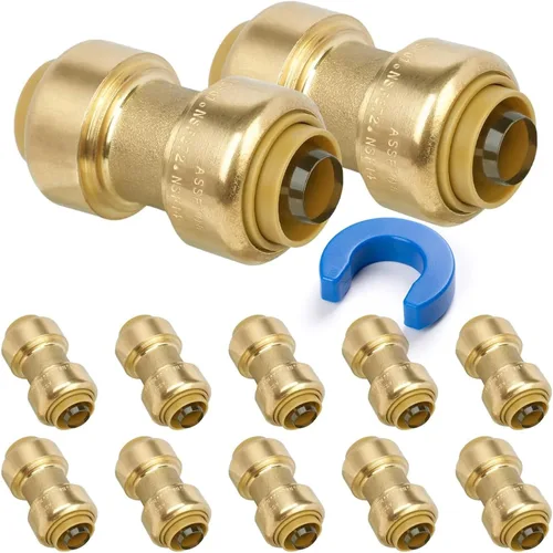 Miniatura 14 de Adaptador macho PTC de 1 pulgada a 1 pulgada NPT Push-Fit, Empuje para conectar accesorios de plomería de latón para cobre, CPVC, tubos PEX