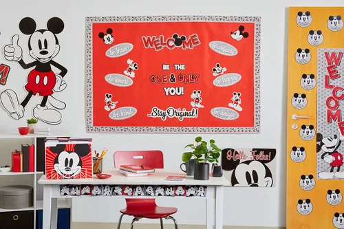 Miniatura 7 de Eureka Disney Retro Mickey Mouse Poses - Moldura decorativa para aula y tablón de anuncios para profesores, 2.25 pulgadas de ancho, 12 tiras para 37