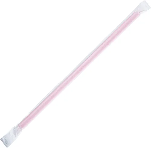Karat C9075 (rosa) Pajitas gigantes de 9 pulgadas (0.315 in) envueltas en papel, color rosa (paquete de 2500)