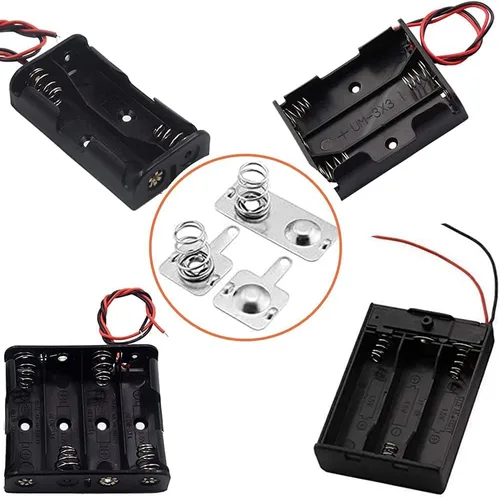 Miniatura 5 de Heyiarbeit 20Pcs Battery Springs AA Metal Contact Plate Replacement Positive to Negative Conversion Spring Contact for Remote Control Battery