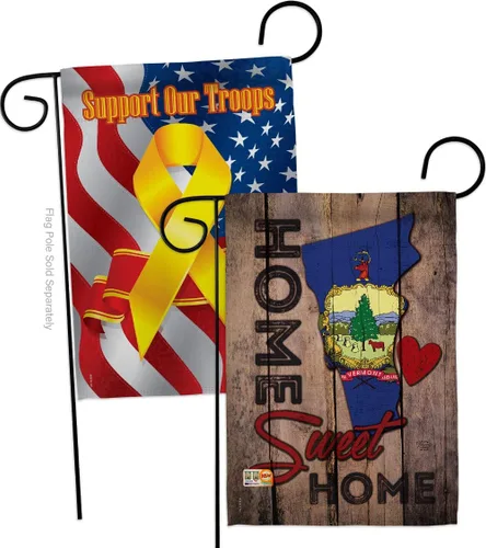 Miniatura 10 de State Vermont Home Sweet Garden Flags 2pcs Pack Americana States USA American Territories Republic Country Particular Area Small Decorative Gift